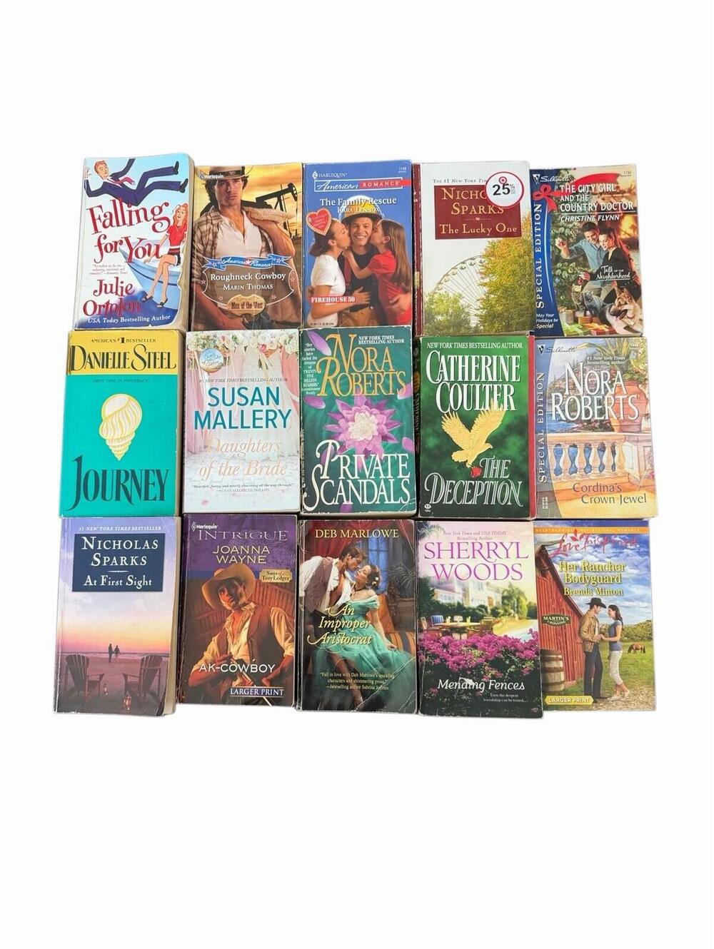 Lot Of 24 Vintage Romance Paperback Books 1970s 1980s 1990s 2000s Mass Market